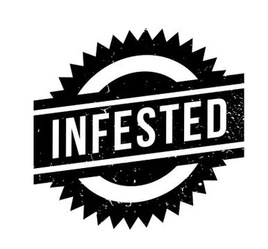Infested rubber stamp 스톡 일러스트