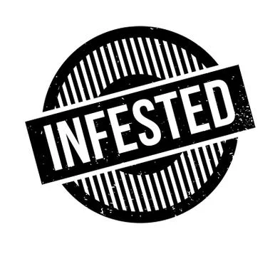 Infested rubber stamp 스톡 일러스트