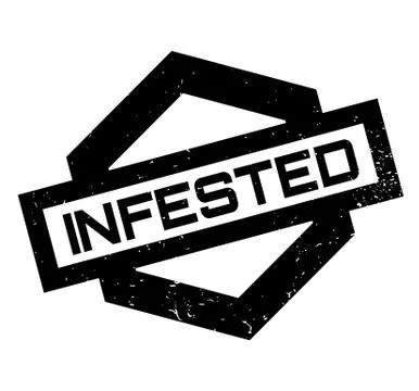 Infested rubber stamp 스톡 일러스트