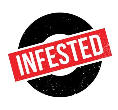 Infested rubber stamp 스톡 일러스트