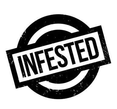 Infested rubber stamp 스톡 일러스트