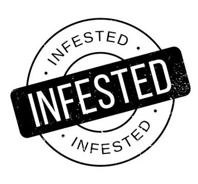 Infested rubber stamp 스톡 일러스트