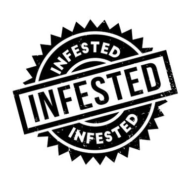 Infested rubber stamp 스톡 일러스트