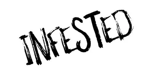 Infested rubber stamp 스톡 일러스트
