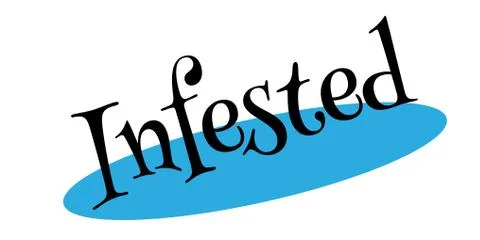 Infested rubber stamp 스톡 일러스트