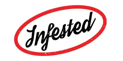 Infested rubber stamp 스톡 일러스트