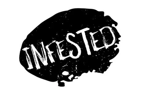 Infested rubber stamp 스톡 일러스트