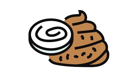 Infested stool sample color icon animation Stock Footage 326110151