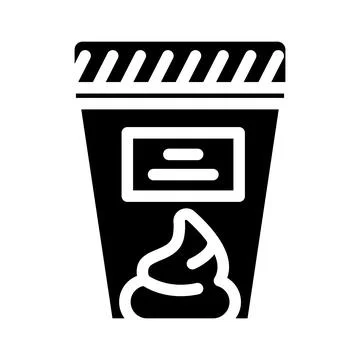Infested stool sample glyph icon vector illustration Illustrazione stock