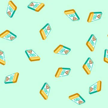 Infested stool sample isometric icon seamless pattern 스톡 일러스트