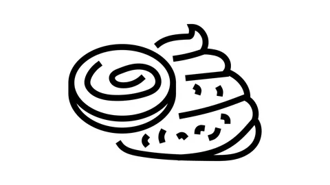 Infested stool sample line icon animation Stock Footage 326127324
