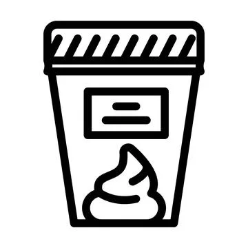 Infested stool sample line icon vector illustration Illustrazione stock