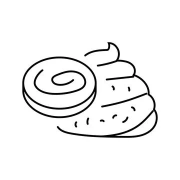 Infested stool sample line icon vector illustration Stock Illustration