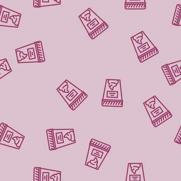 Infested stool sample line vector seamless pattern イラスト素材