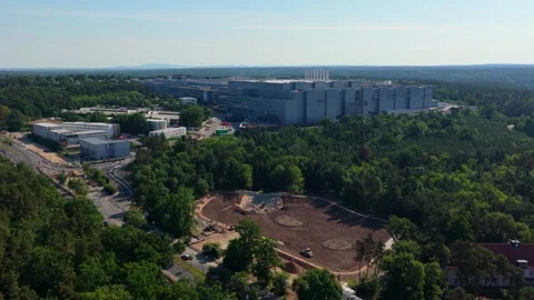Infineon Construction Site and Semiconductor Plant in Dresden Stock Footage 340231842