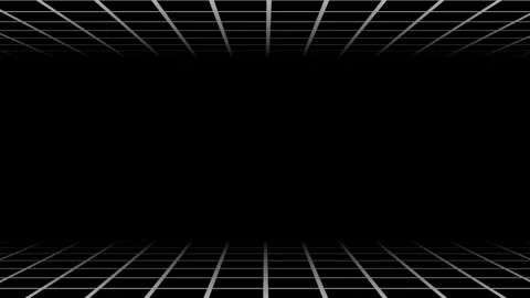 Infinite abstract grid animation with perspective lines on black background Stock Footage 339770173