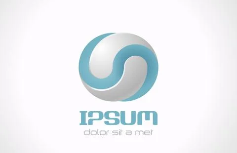 Infinite abstract vector logo template for cosmetics, medicine, pharmacy. イラスト素材