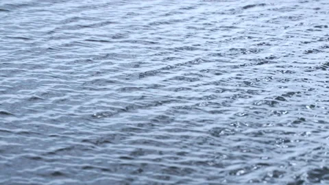 Infinite background of water waves move in lake. Blue, gray to black colors. Stock Footage 148965306