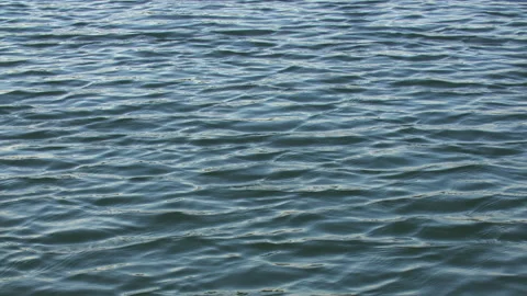 Infinite background of water waves move in lake. Blue, gray to black colors. Stock Footage 162648789