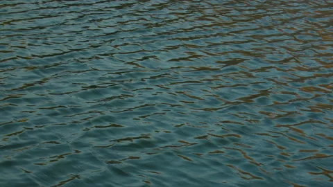 Infinite background of water waves move in lake. Blue, gray to black colors. Stock Footage 162879850