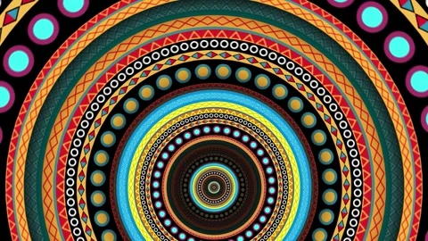 Infinite Circle African Tunnel Background Vidéo 345830562