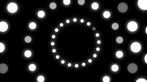 Infinite circles coming through bg. Hyptonic circle dots moving randomly to.. Stock Illustration