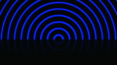 Infinite Circular Wall Animation [4K Seamless Loop] (Blue) Video stock 108280219