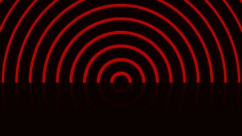 Infinite Circular Wall Animation [4K Seamless Loop] (Red) Video stock 108280903