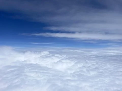 Infinite Cloudscape Under Blue Sky Stock Photos