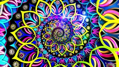 Infinite Colorful Ornaments Background 库存影片 343068559