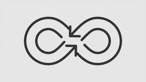 Infinite continuous processes outline animation set Stock Footage 344175230