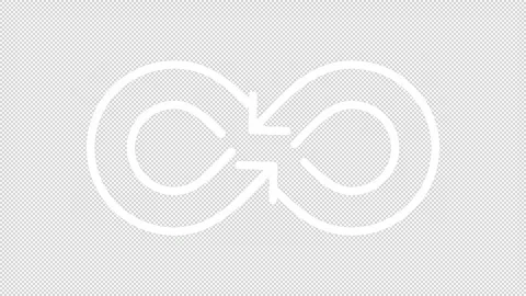 Infinite continuous processes white line animation set Stock Footage 346719131