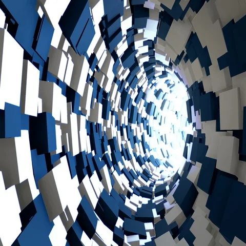 Infinite cube tunnel 스톡 동영상 69328339