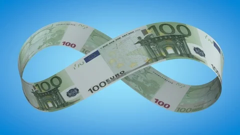 Infinite euro seamless loop with a luma mask Stock Footage 126654326