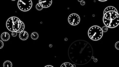 Infinite Fast Ticking Clocks Time Background Animation 库存影片 337237090