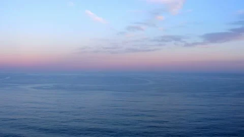 Infinite flight into very calm sunset Stock Footage 167553347