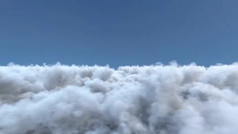 Infinite Fly Above the Cinematic Clouds Background Seamless Loop v02 Stock Footage 219255893