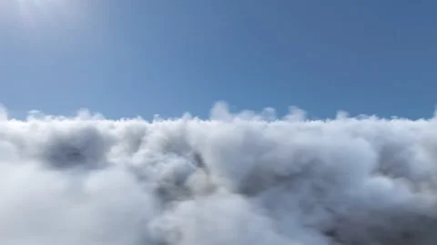 Infinite Fly Above the Cinematic Clouds Background Seamless Loop v01 Stock Footage 219255897