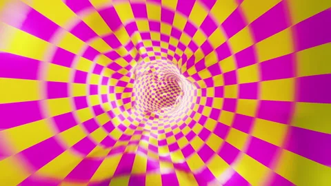 Infinite Fly Inside Abstract Red Yellow Tunnel Loop 動画素材 143275425