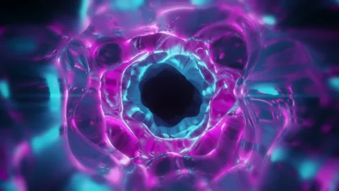 Infinite Fly Inside Abstract Tunnel Loop Stock Footage 140982792