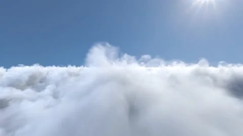 Infinite Fly Through the Cinematic Clouds Background Seamless Loop v01 Stock Footage 219255896