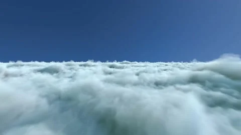 Infinite Fly Through the Cinematic Clouds Background Seamless Loop v02 Stock Footage 219255904