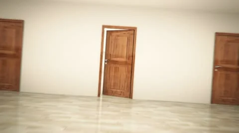 Infinite fly-through door animation. Video stock 21445585