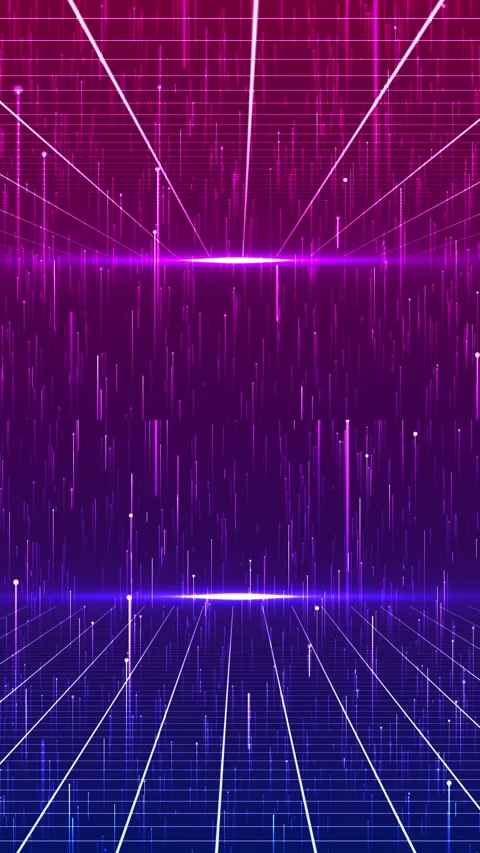 Infinite futuristic vertical background vibrant wonder lights. Metaverse concept Stock Footage 313619422