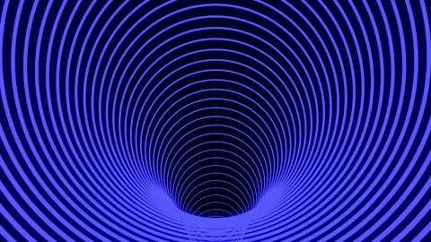 Infinite glowing blue circle tunnel seamless loop animation. Stock Footage 337511454