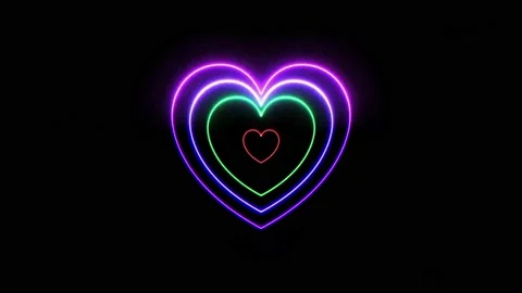 Infinite Hearts Glitched shape design motion graphic. Stock Footage 154540159