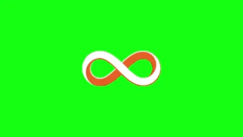 Infinite icon animation on green screen Stock Footage 329140124