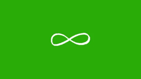 Infinite icon animation on green screen Stock Footage 330762783