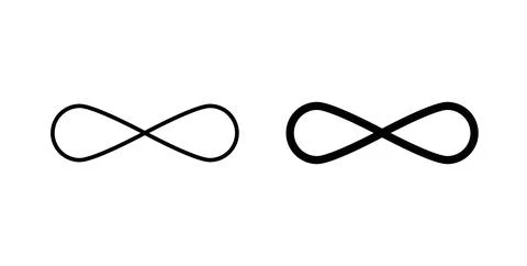 Infinite icon symbol. Flat Vector illustration Stock Illustration