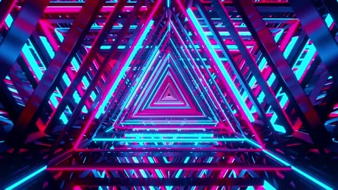 Infinite kaleidoscope loop. 3D animation. Stock Footage 151653147